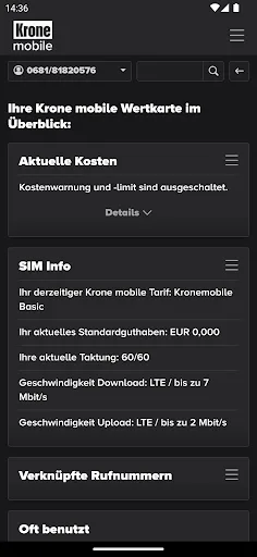 Krone mobile Tarif screenshot 4