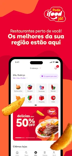 iFood comida e mercado em casa screenshot 2