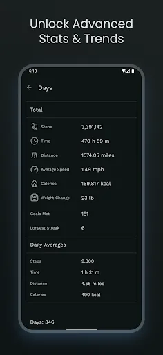 StepTrack: Pedometer & Weight screenshot 4