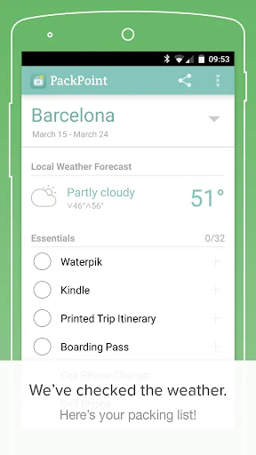 PackPoint: lista de equipaje screenshot 3