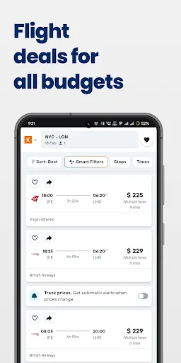 Reserva de billetes de avión screenshot 3