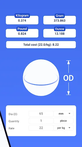 Metal Weight Calculator screenshot 2