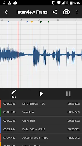 Auphonic Edit screenshot 2