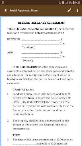 Rental Agreement Maker screenshot 1