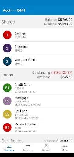 Alliance CU Mobile Banking screenshot 2