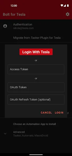 Bolt for Tesla - Tasker Plugin screenshot 2