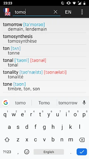 French - English offline dict. screenshot 2