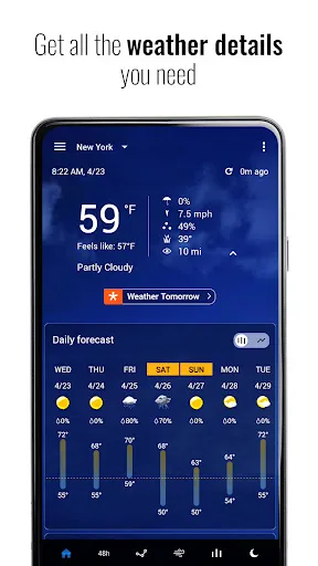 Прозорий годинник і погода screenshot 3