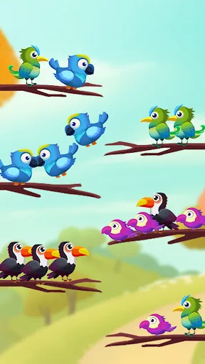 Colorful Bird Fly:Perfect Sort screenshot 1