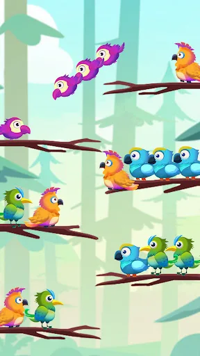 Colorful Bird Fly:Perfect Sort screenshot 2