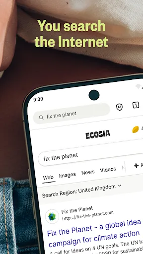 Ecosia: Search to plant trees screenshot 1