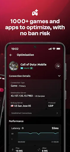 ExitLag: Fix Ping Mobile & Lag screenshot 3