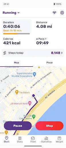 Caminar Correr Caminata FITAPP screenshot 2