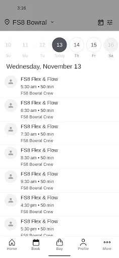 Mindbody x FS8 screenshot 2