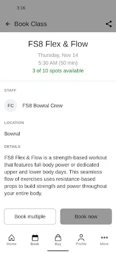 Mindbody x FS8 screenshot 3