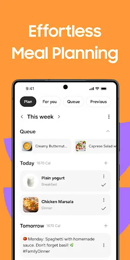 Samsung Food: Plan de comidas screenshot 2