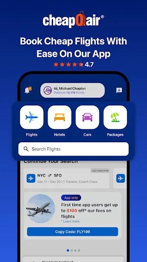 CheapOair: Ofertas de vuelos screenshot 1