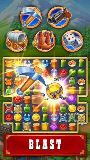 Jewels of Wild West: Combina 3 screenshot 3