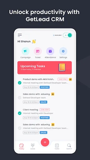 Getlead CRM screenshot 1