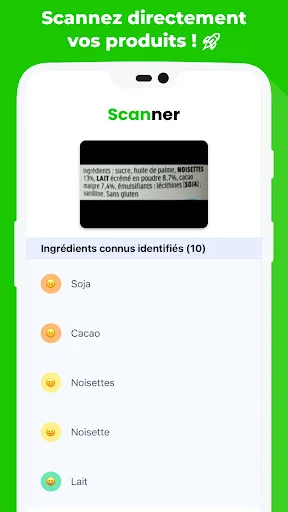 Histamine intolérance scanner screenshot 2