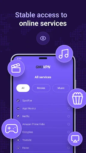 GnuVPN: Fast VPN, Proxy & Esim screenshot 4