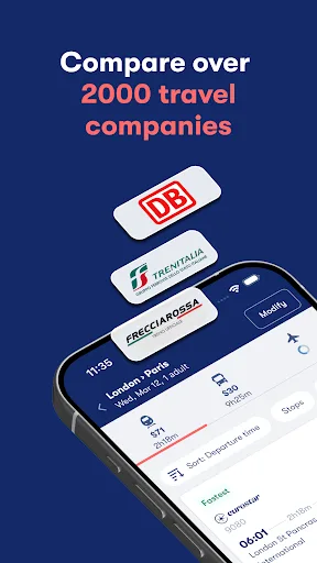 Omio: Reserva tren, bus, vuelo screenshot 2