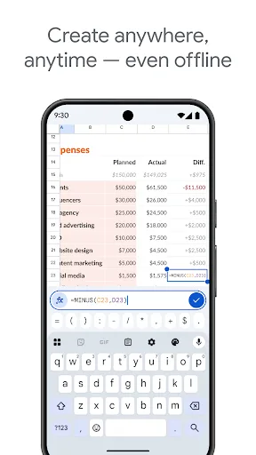 Google Таблиці screenshot 2