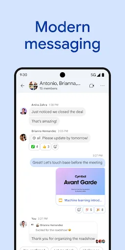 Google Chat screenshot 1
