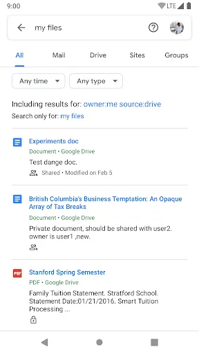 Google Cloud Search screenshot 3