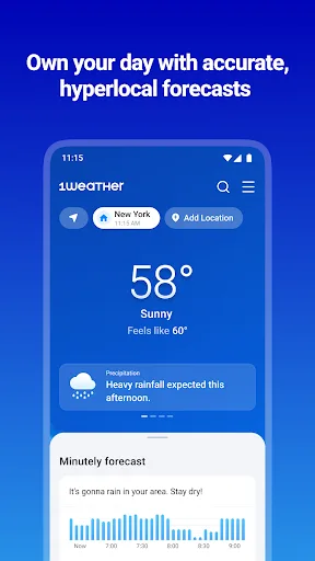 1Weather: Forecast & Radar screenshot 1