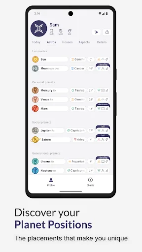 Horos - Birth Chart screenshot 2