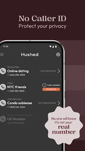 Hushed  2do número de teléfono screenshot 5
