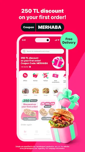 Yemeksepeti - Yemek & Market screenshot 1