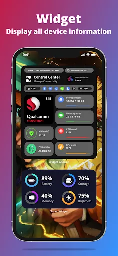 G-CPU:Monitor CPU, RAM, Widget screenshot 1