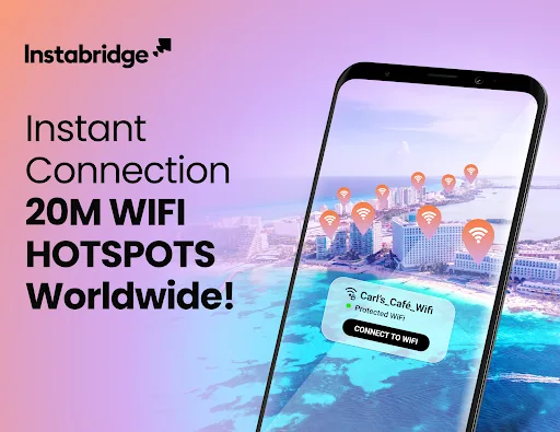 Карта паролів WiFi Instabridge screenshot 1