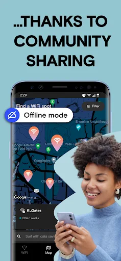 Карта паролів WiFi Instabridge screenshot 3