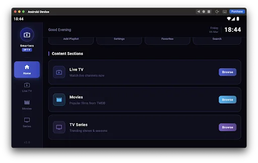 Smarters IPTV  pro screenshot 3