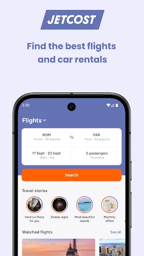 Jetcost: busca vuelos y autos screenshot 1