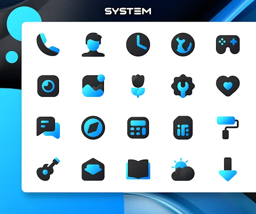 Blue Icon Pack : LuXBlue screenshot 1