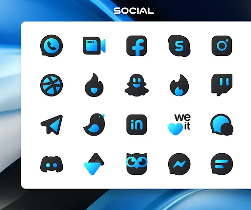 Blue Icon Pack : LuXBlue screenshot 3