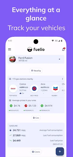 Fuelio: пальне та вартість screenshot 2