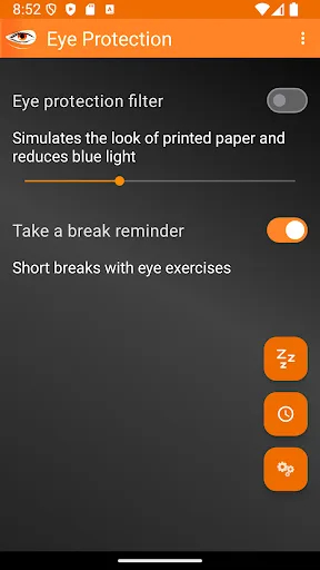 Cuidado de ojos -modo nocturno screenshot 1