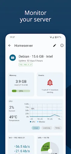 Monitee - Home server monitor screenshot 1