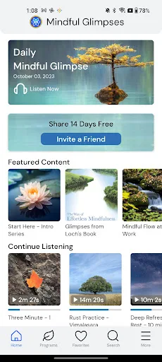 Mindful Glimpses: Meditation screenshot 1