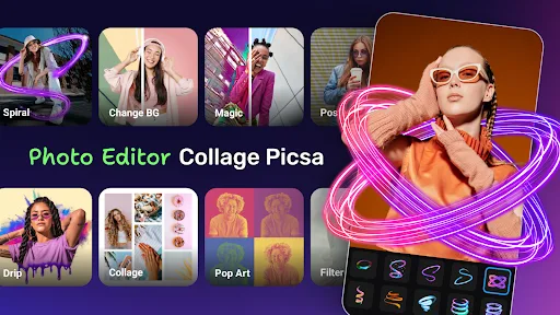 Фоторедактор Picsa: Колажів screenshot 1
