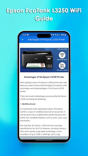 Epson EcoTank L3250 WiFi Guide screenshot 2