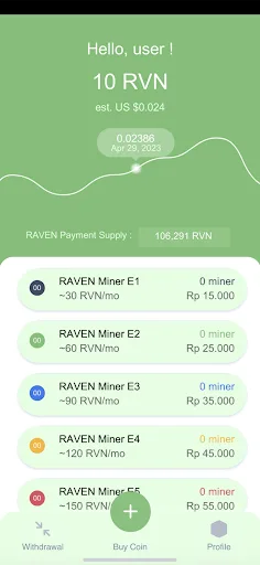 RAVEN Miner by NVS screenshot 1