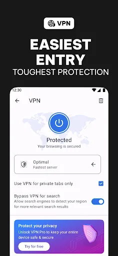 Приватний браузер Opera з VPN screenshot 2