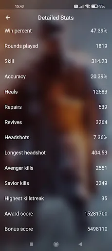BattleStats screenshot 2