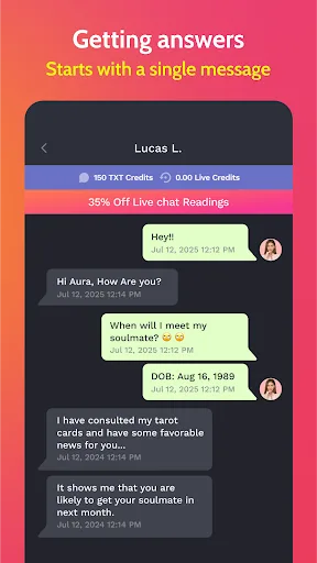 Psiquico Txt: Videncia & Tarot screenshot 4